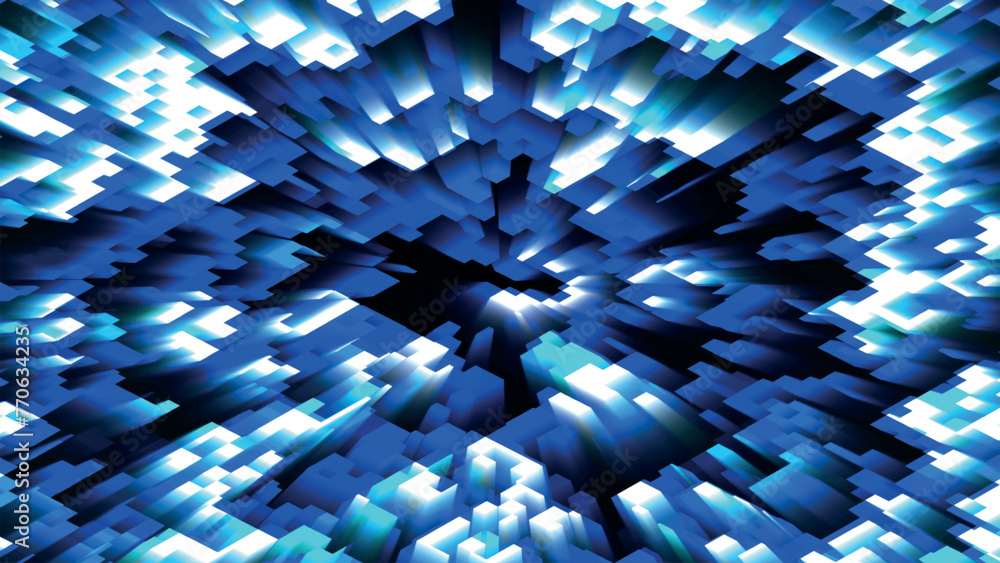Aufkleber abstract pattern, seamless mosaic background. abstract technology background consisting of glowing b