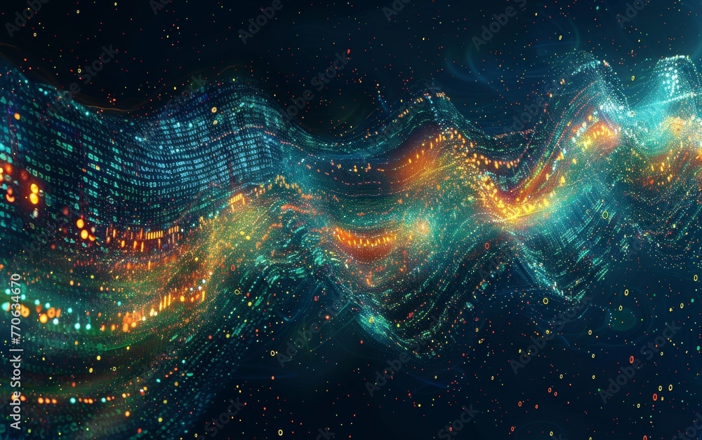 Poster in the digital realm of software engineering, the code meanders like a fluid and ever-changing strea