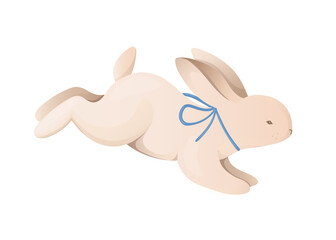 Cute Easter bunny bunny cartoon vector illustration.