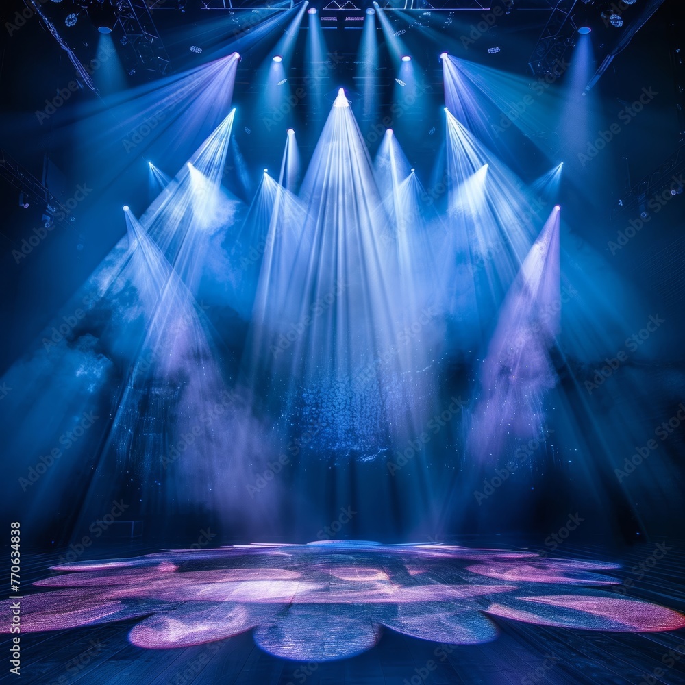 Poster the stage was bathed in a soft glow from the spotlights, creating a captivating atmosphere for the d