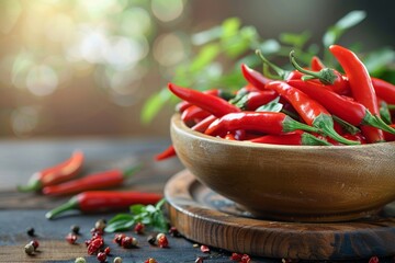 Zoom in on the assortment of hot chili peppers to capture a wide range of spice levels.