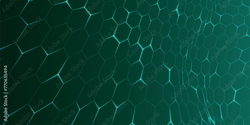 Poster futuristic hexagon background. abstract technology background. technology concept. abstract 3d vecto