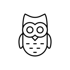Owl outline icons, minimalist vector illustration ,simple transparent graphic element .Isolated on white background
