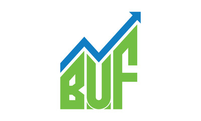 BUF financial logo design vector template.