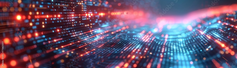 Poster cutting-edge technology, digital connectivity. information superhighway, smart data solutions. world