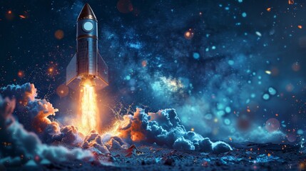 Revolutionize your startup by incorporating cutting-edge rocket technology with futuristic Bitcoin innovation to stay ahead in the competitive market.