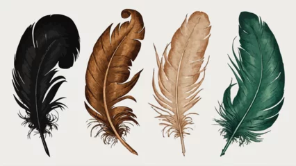 Fototapete Federn Feathers of Distinction A Captivating Illustration