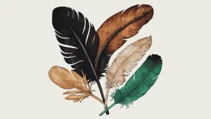Papier peint Plumes Feathers of Distinction A Captivating Illustration
