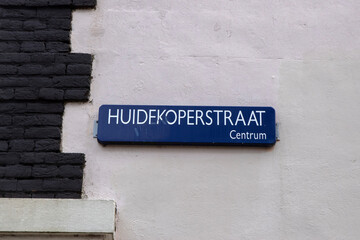 Street Sign Huidekoperstraat At Amsterdam The Netherlands 26-3-2024