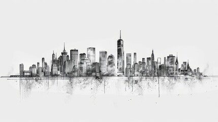 Obraz premium Technological Future Urban Illustration: Urban Background Materials