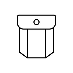 Pocket outline icons, minimalist vector illustration ,simple transparent graphic element .Isolated on white background