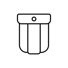 Pocket outline icons, minimalist vector illustration ,simple transparent graphic element .Isolated on white background