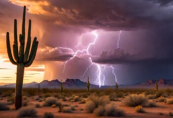 lightning in the desert