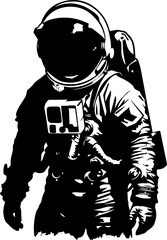 Bold silhouette of an astronaut suited for space exploration, a versatile image for educational and inspirational use.

