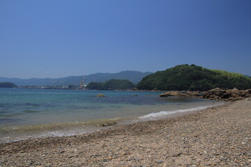 高知県宿毛市　晴天の咸陽島の風景