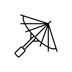 Umbrella outline icons, minimalist vector illustration ,simple transparent graphic element .Isolated on white background