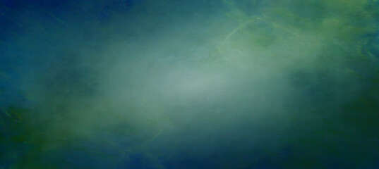 dark blue and green background, vintage marbled textured border with soft center light. Generative AI.