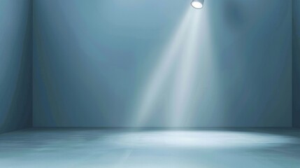 Obraz premium KS Abstract light blue background with spotlight studio.