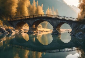 old bridge over the river