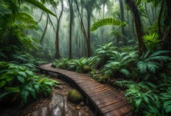 tropical forest in jungle