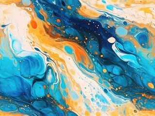Fototapeta na wymiar Abstract Hand Drawing Digital Painting Multi Color Marble Textured Liquid Fluid Wavy Fluid Seamless Pattern Tie Dye Batik Background