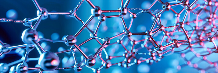 Microscopic Elegance: A Complex Network of Molecular Structures, Demonstrating the Intricacies of Scientific Research