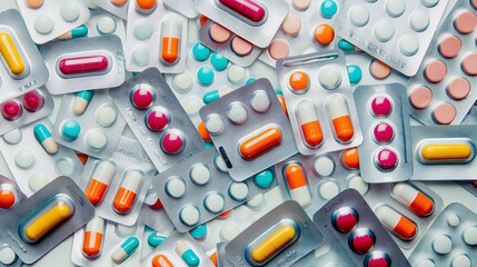 Pílulas de remédio - Papel de parede - obrazy, fototapety, plakaty