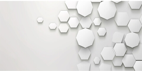 Abstract white hexagon background. 