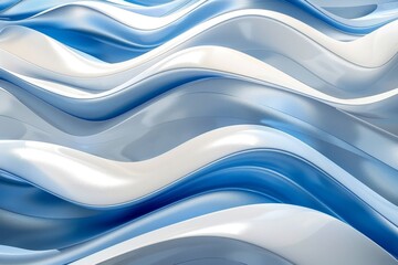 Obraz premium KS Abstract blue and white background with curved lines