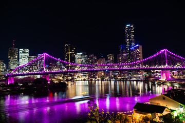 Brisbane night skyline, Queensland, Australia