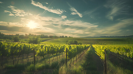 evening sky, wine industry, vineyards, plantations, wine production, sunset, sunrise, mountain view, wine industry, 
