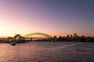 Obraz premium Sydney Skyline during sunset, Australia