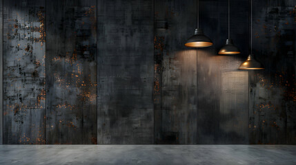Fototapeta na wymiar Sleek metallic textures adding depth and dimension to your walls with a touch of elegance