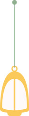 Naklejka premium golden ramadhan and eid hanging decoration with beaded ropes, hiasan gantungan ramadhan dan indul fitri emas dengan tali manik-manik