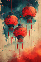 chinese new year - obrazy, fototapety, plakaty