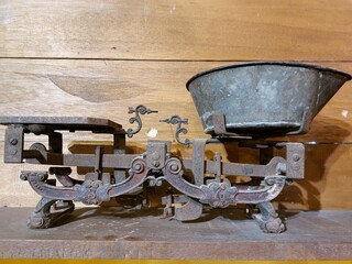 Vintage balance, made from iron, usually used in traditional market