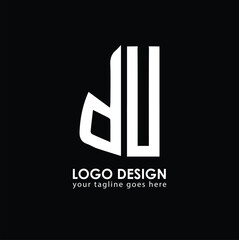 DU DU Logo Design, Creative Minimal Letter DU DU Monogram