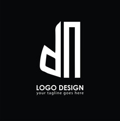 DN DN Logo Design, Creative Minimal Letter DN DN Monogram