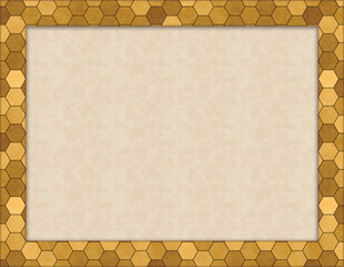 Retro gold hexagon abstract background - 770651653