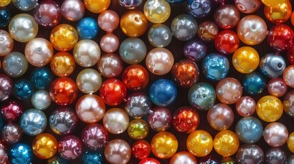 colorful iron beads or marbles or spheres
