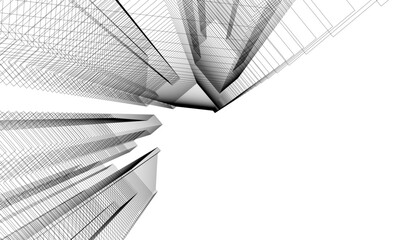 architecture building vector 3d illustration