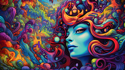 colorful spychedelic style wallpaper, psychedelic style wallpapper colorful vibe, trippy wallpaper, tipping