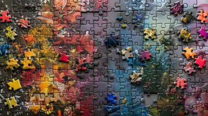 Puzzle: A completed jigsaw puzzle