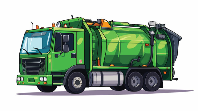 Garbage flat cartoon vactor illustration isolated 