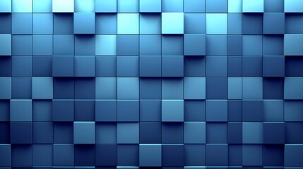 A blue wall made of blue blocks