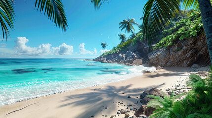 Fototapeta premium Tranquil Deserted Beaches on Remote Tropical Islands