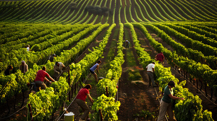vineyards, plantations, wine production, sunset, wine industry, agricultural landscape