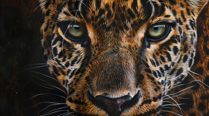 Leopard portrait - obrazy, fototapety, plakaty