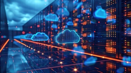 Fototapeta premium Data Transfer Optimization with Content Delivery Networks (CDNs),