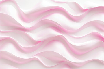White and pink subtle glossy soft wavy embossed texture as abstract background.Minimal concept.